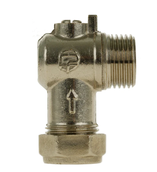 15mm x 1/2" BSP Male Angled Flat-Faced Isolating Valve